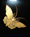 Chinese Lacquer Sewing Cabinet Butterfly